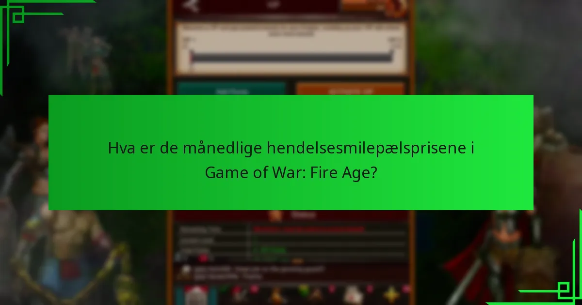 Hvordan er de månedlige hendelsesmilepælsprisene strukturert?