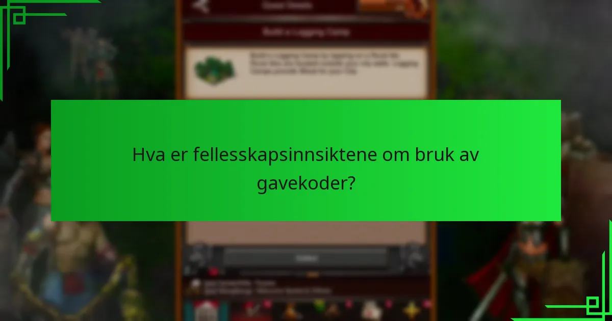 Hvilke belønninger gir gavekoder i Game of War: Fire Age?